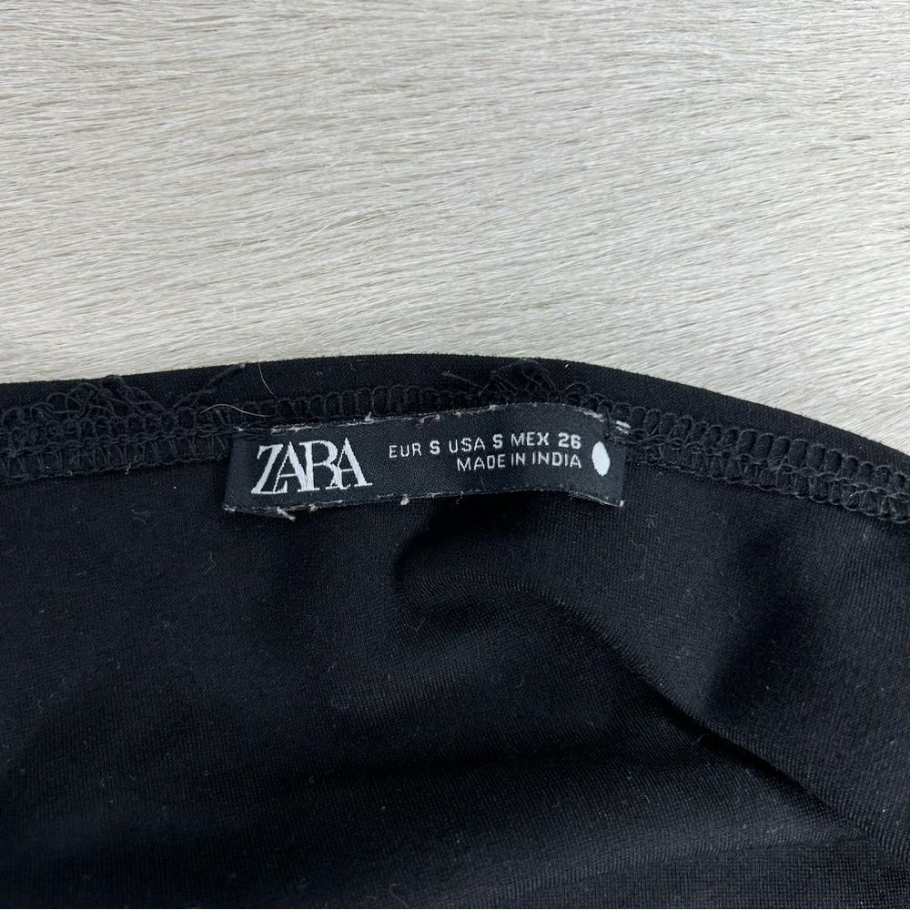 ZARA black beaded & sequins embellished cropped cami top women's size small - Picture 8 of 8